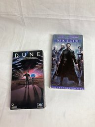 Vintage Matrix And Original Dune Movie VHS Tapes