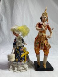 Vintage Thai Dancer Dolls