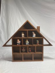 Open Walled Doll House With Little Bear Figurines