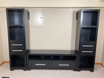 Nice Black Tv And Dresser Set