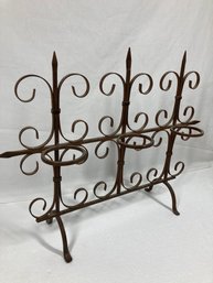 Vintage Metal Candle Holder Rack