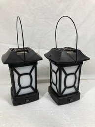 Set Of Outdoor Battery Powered Lamps