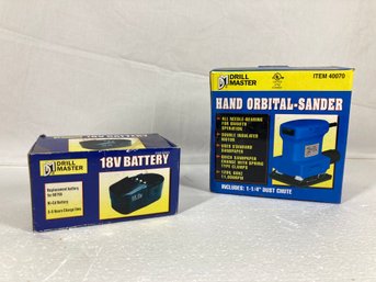 Drill Master 18V Battery With Orbital Sander