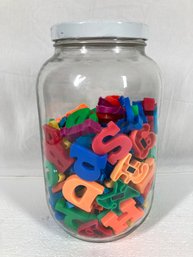 Jar Of Plastic Letters