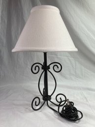 Small Metal Base White Lamp