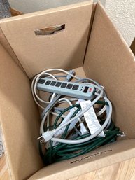 Set Of Assorted Cables And Surge Protectors