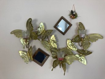 Collection Of Wall Decor Featuring Metal Butterflies