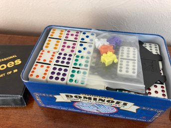 Dominoes (2 Sets) Double Twelve Jumbo Color Dot & Double Six (see Photos)