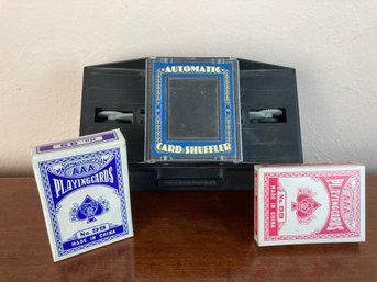 Playing Cards 2 Packs And A Card Shuffler (see Photos)