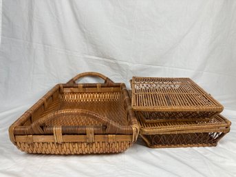 Wicker Serving Trays