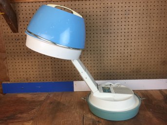 Retro Dominion Blue Plastic Counter Top Hair Dryer