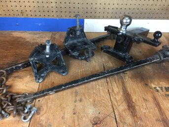 EAZ LIFT Trailer Hitch & Ball  With Anti Sway 2 Bars With Chain & 2 Bolt On Brackets  (as Shown In Photo)