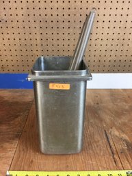 Vintage Soda Fountain Metal Container & 3 Metal Door Springs (Two About  16' & One  About 8') (see Photo)