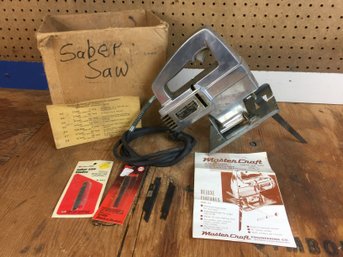 Vintage Metal Jig Saw Master Craft  (saber Saw With Blades)  (see Photo)