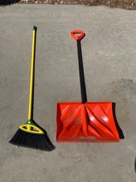 Snow Shovel (plastic)  & Kitchen Type Broom