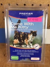 Cat Harness & Bungee Leash (come With Me Kitty) Medium Size