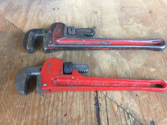 Rigid Pipe Wrench 12 ' & One 10' Pipe Wrench (see Photo)