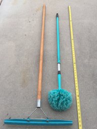 All Purpose Duster & Grand Groom Brush With Long Wood Handle