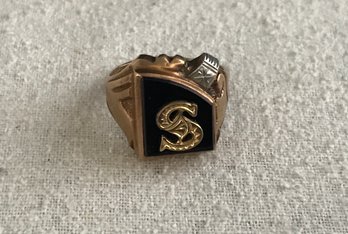 10k Ring With S Insignia