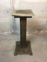 Antique Wooden Plant Stand Pedestal