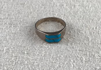 Vintage Sterling Ring With Turquoise