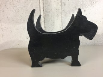 Cute, Handmade , Black Wooden Terrier Planter Box