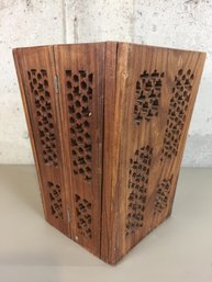 Cool Vintage, Handmade Wooden Carved Waste Basket