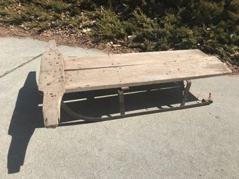 Antique Sled (wood & Steel)  Approx. 35' Long.  (see Photos)