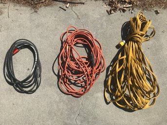 (3) Electrical Extension Cords.  Some With Heavy Duty Replacement Ends (see Photos)