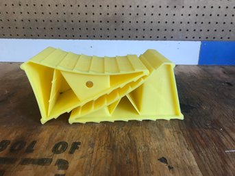 Wheel Chock Yellow Plastic 2