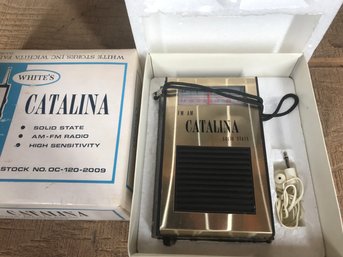 Radio AM- FM Solid State (White's) Catalina  Vintage Radio In  Original Box.