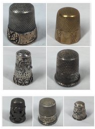 Group Of Vintage Metal Thimbles