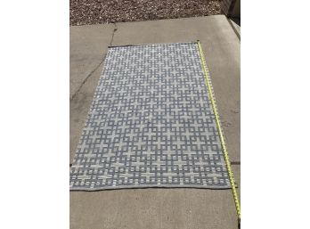 Cute, Clean Modern Pattern Woven Rug- Measurements In Photos