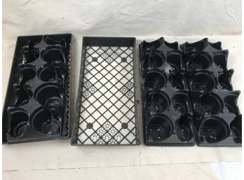 Small Lightweight Black Plastic Planting Trays