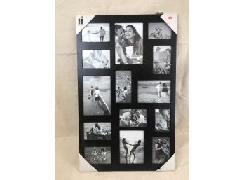 Big Black Multi Picture Picture Frame Approximately 19 3/4' X 31 1/2'