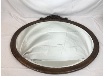 Beautiful Antique Wooden Beveled Glass Mirror