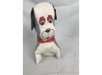 Cute Plush Puppy With Red Collar