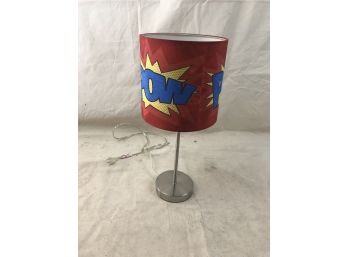 Cool Modern Comic Book/pop Art Lamp, Reads 'POW'