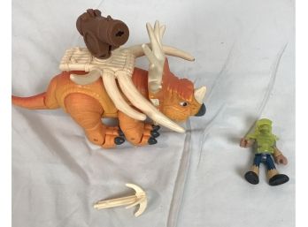 Imaginext Triceritops With Figure & Weapon