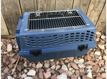 Blue Plastic & Stainless Steel Door Deluxe Small Animal Cage (previously Used For Dwarf Bunny)