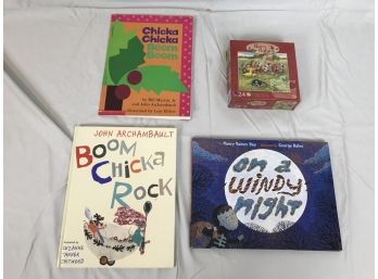 Collection Of Children's Books & Puzzle Featuring Chika Chika Boom Boom & Boom Chicka Rock