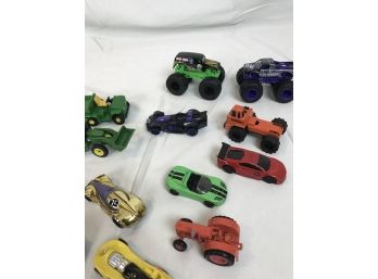 Assortment Of Toy Cars And Tractors