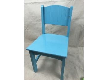 Blue Wooden Child Size Chair