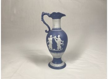 Wedgewood Blue Greek Goddess Pitcher-No Makers-mark- See Photos