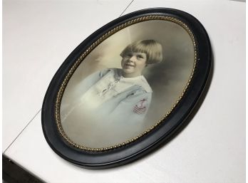 Antique Photo In Large Oval Frame