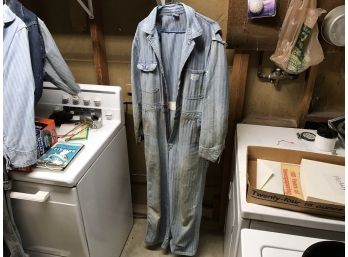 Vintage Worn Big Mac Brand Coveralls Size 38 R. Wonderful Wear Pattern And Patina.