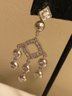 NEW!  Sterling Silver RP Signed CZ Earrings (10.9 Grams)