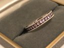NEW!  Sterling Silver V3 Signed Pink Sapphire Ring (3.3 Grams)