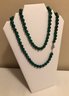 Sterling Silver LP Signed Heavy Nephrite Jade Necklace