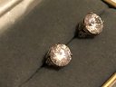 Sterling Silver DQ CZ Studs (2.3 Grams)